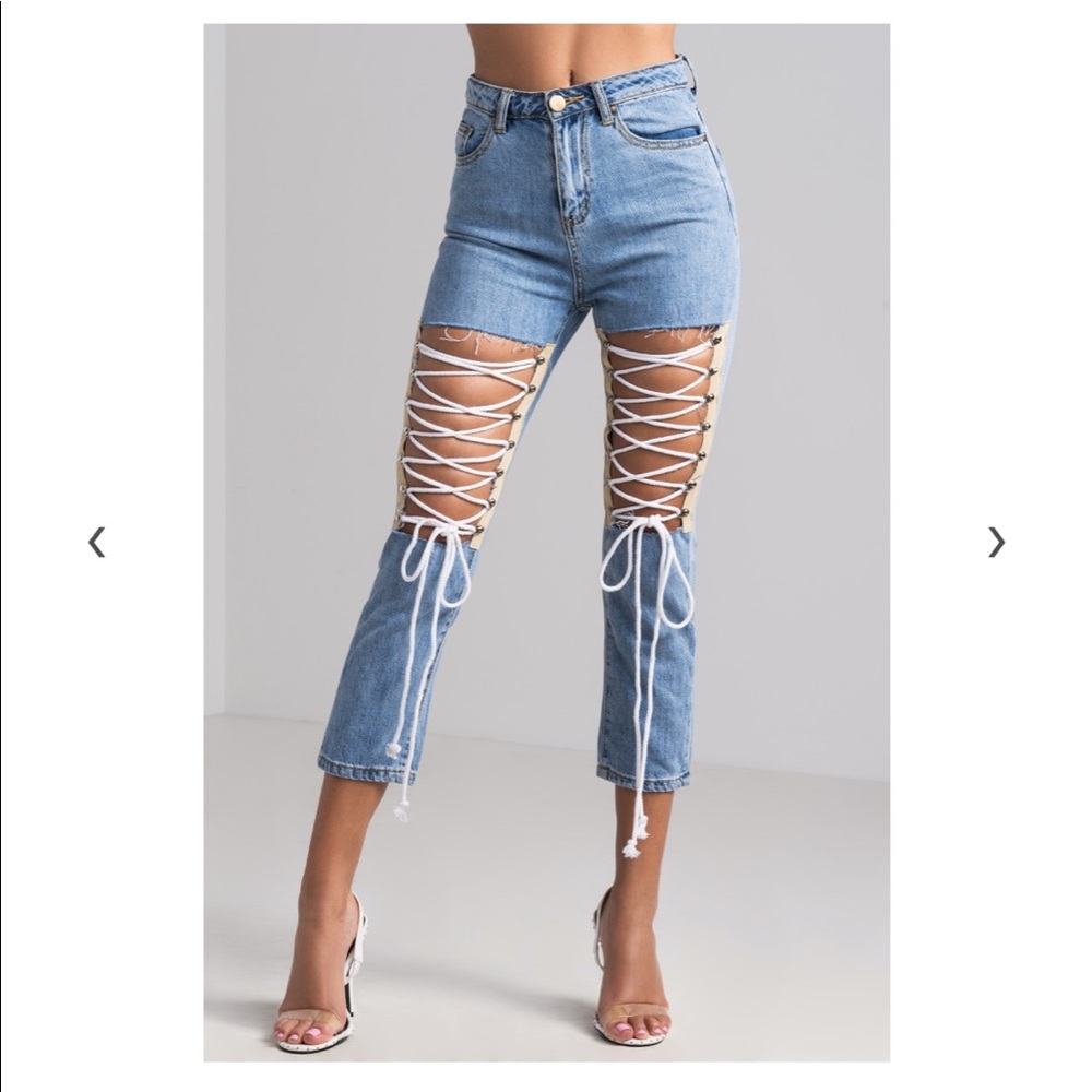 Lace Up Denim
